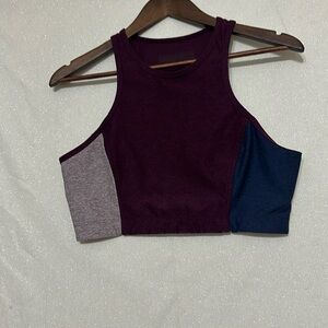 Cute! Outdoor Voices sports bra! Navy and maroon! Size large